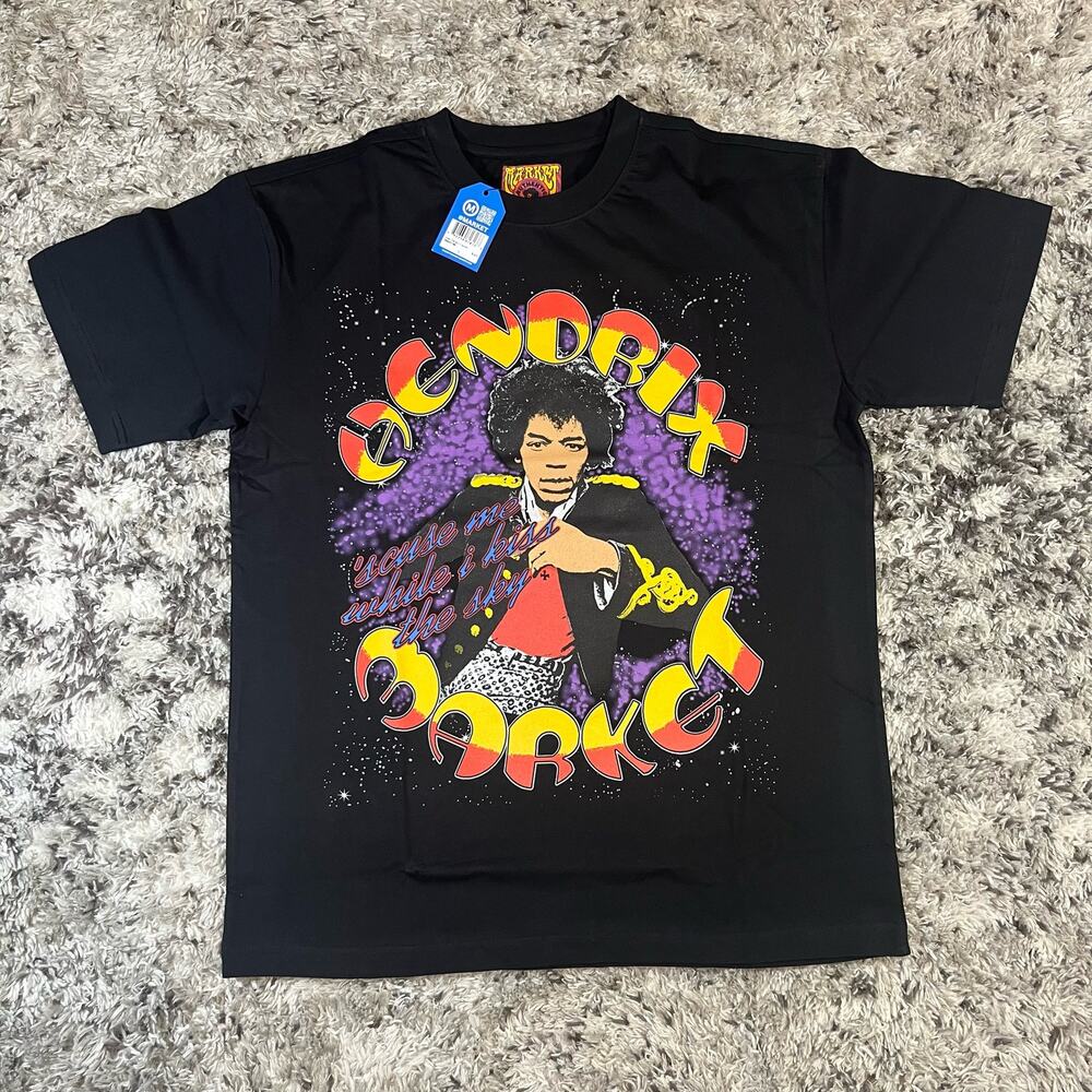 Chinatown MARKET X Jimi Hendrix Kiss The‎ Sky Graphic Tee T-Shirt Black Large